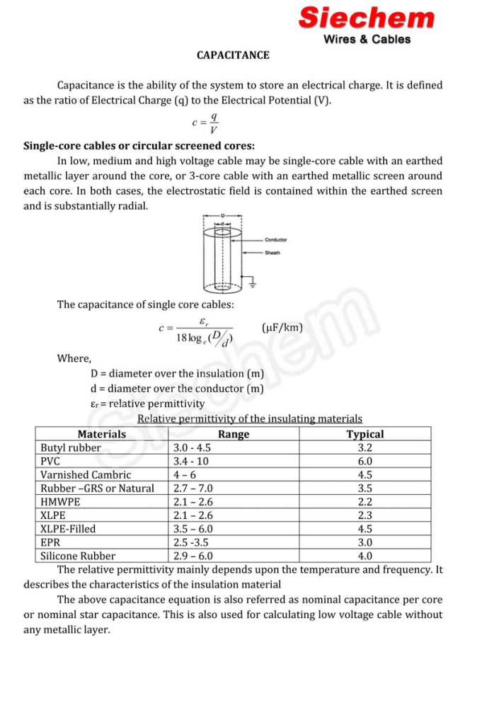 Capacitance Calculation Siechem