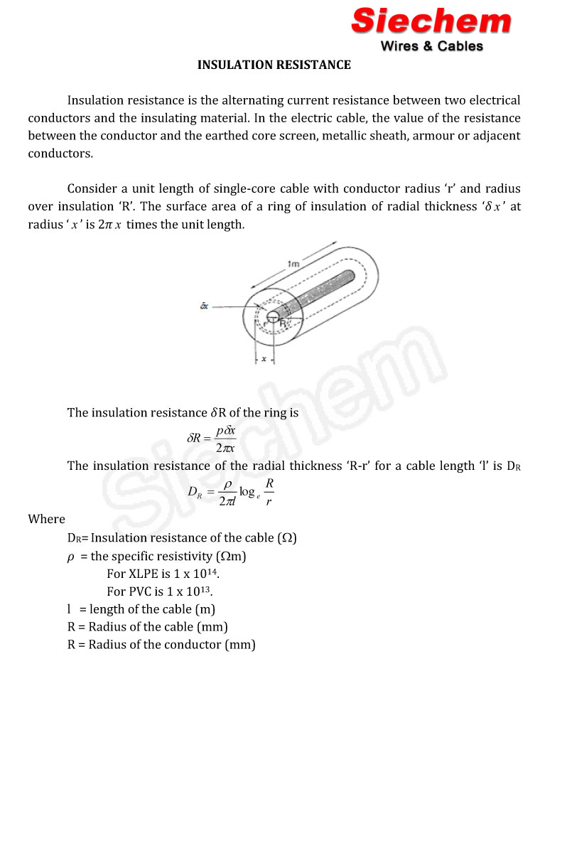 What Is Insulation Resistance Of Motor Cable Infoupdate